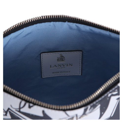 【新品】Lanvin/浪凡 女士 真皮 手拿包 图案印花 白色 EB