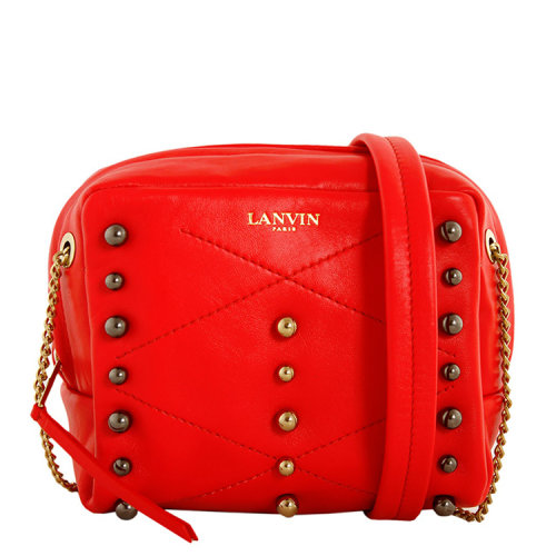 Lanvin/浪凡 女士 羊皮 铆钉装饰 单肩包 EB