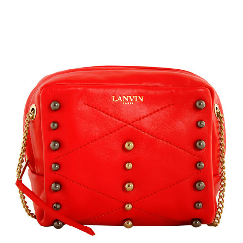 Lanvin/浪凡 女士 羊皮 铆钉装饰 单肩包 EB