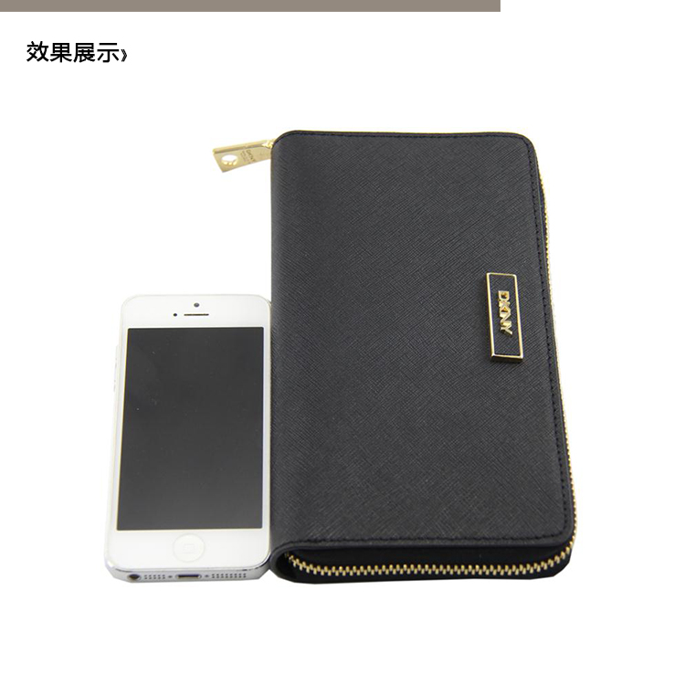 DKNY/唐娜 凯伦 牛皮 女士长款钱包钱夹手拿包 763421807-001
