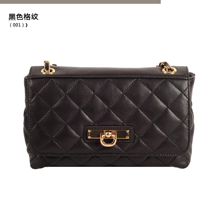 DKNY/唐娜 凯伦 牛皮 女士斜挎单肩包翻盖包 761510906-001