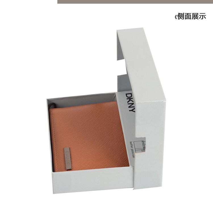 DKNY/唐娜 凯伦 牛皮 男士短款钱包钱夹礼盒装 DKM5074-TAN