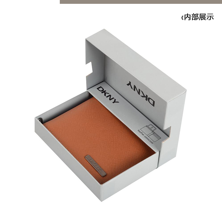 DKNY/唐娜 凯伦 牛皮 男士短款钱包钱夹礼盒装 DKM5074-TAN