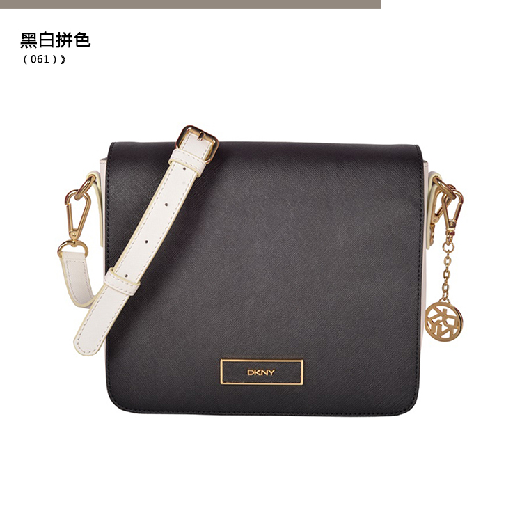 DKNY/唐娜 凯伦 牛皮 女士斜挎单肩包翻盖邮差包 761410102-061