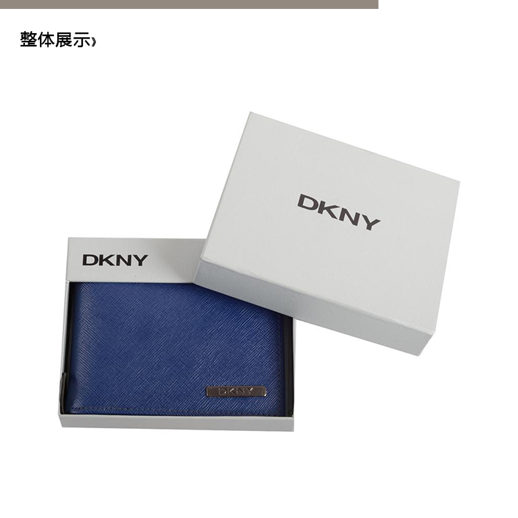 DKNY/唐娜 凯伦 牛皮 男士短款钱包钱夹礼盒装 DKM5074-NAVY