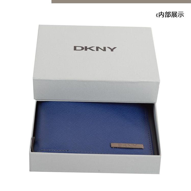 DKNY/唐娜 凯伦 牛皮 男士短款钱包钱夹礼盒装 DKM5074-NAVY