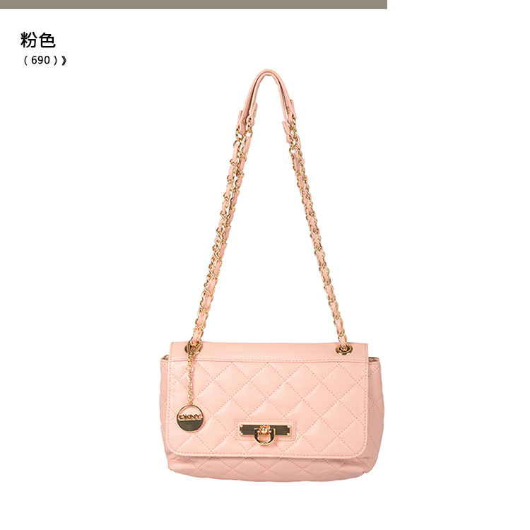 DKNY/唐娜 凯伦 牛皮 女士斜挎单肩包翻盖包 763411002-690