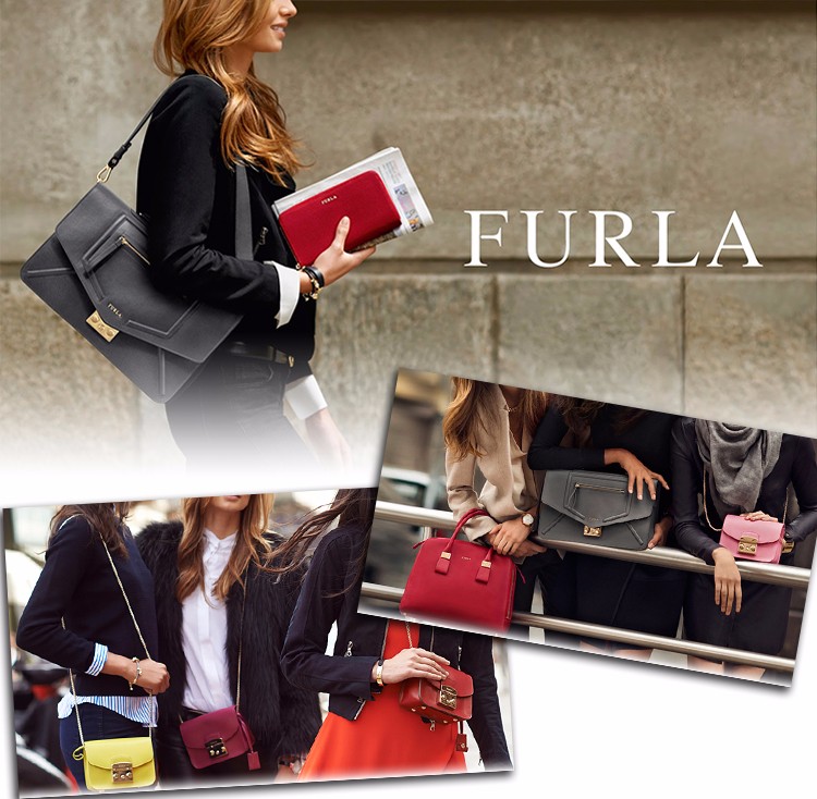 FURLA/芙拉 CANDY 系列 真皮双肩包 迷你 紫色 