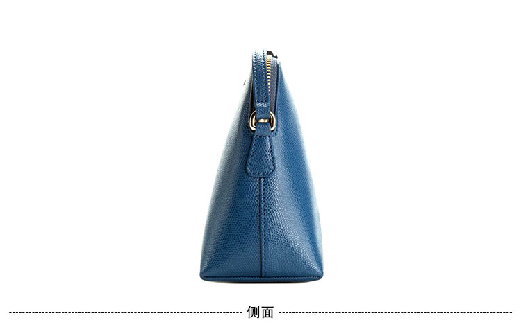 FURLA/芙拉 ISABELLE 系列 真皮 化妆包 墨绿+白色+黑色