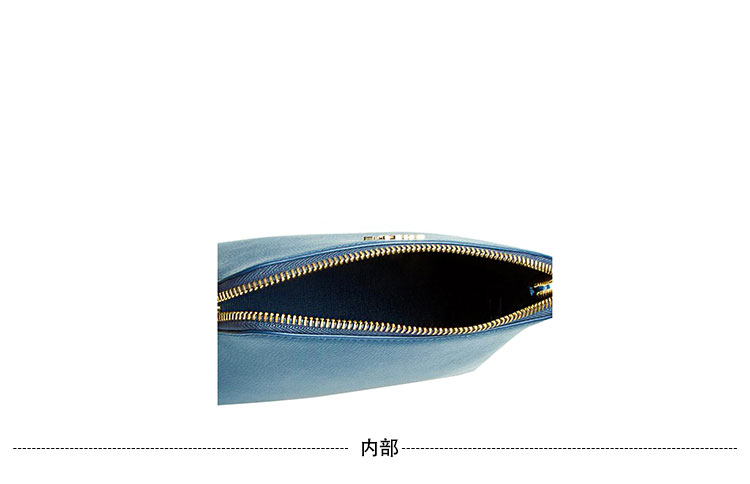 FURLA/芙拉 ISABELLE 系列 真皮 化妆包 墨绿+白色+黑色