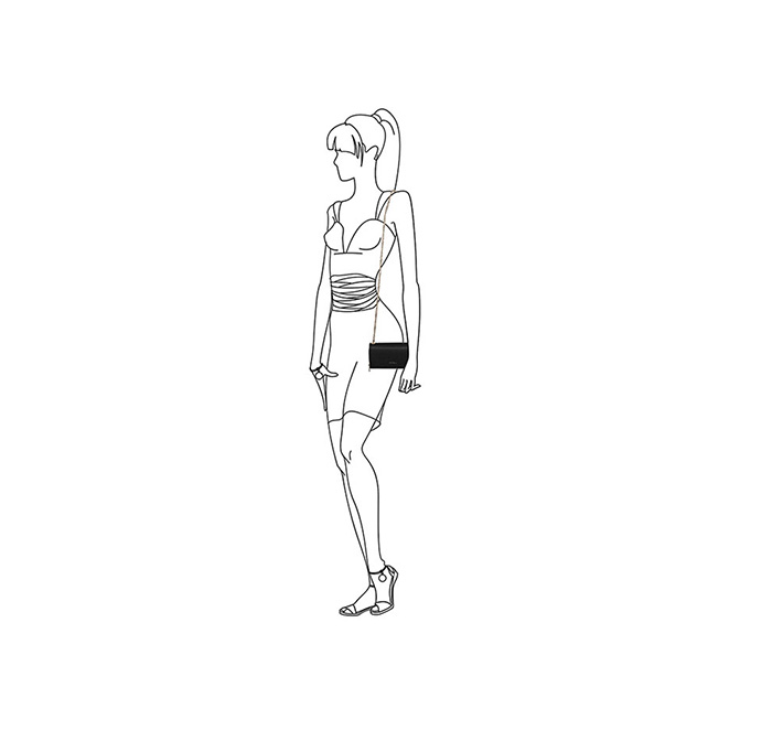 FURLA/芙拉 BABYLON系列黑色牛皮链条单肩包 821409 20161031