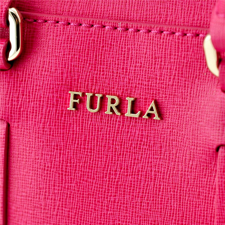 FURLA/芙拉*新款玫红色女士牛皮两用筒包手提包775620