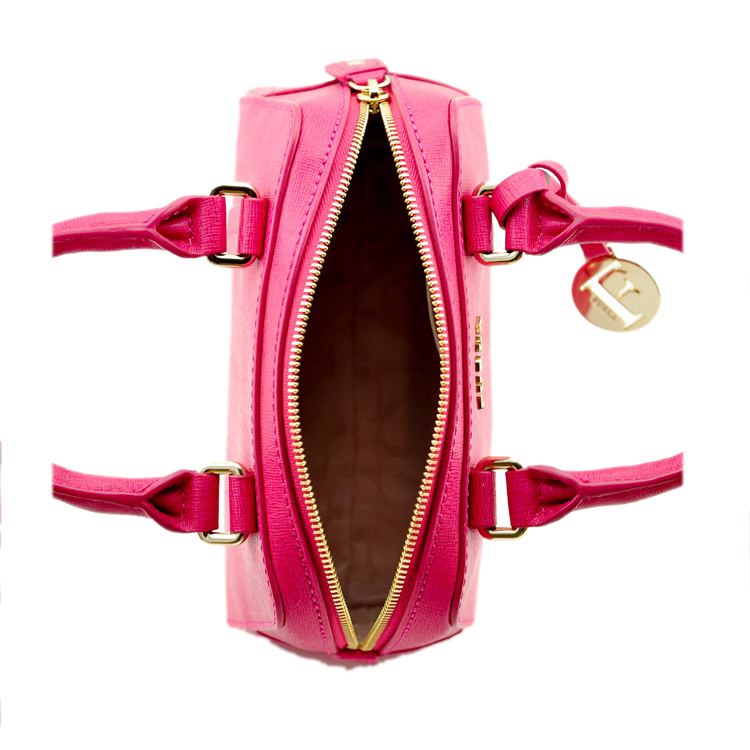 FURLA/芙拉*新款玫红色女士牛皮两用筒包手提包775620