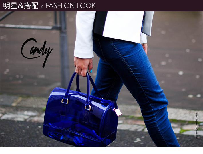 FURLA/芙拉 女士CANDY系列抹茶绿PVC手提斜挎单肩包