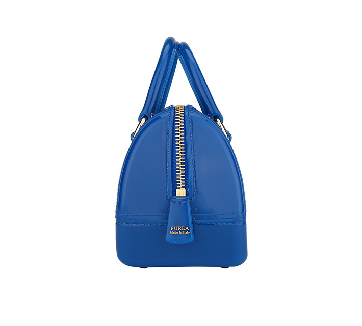 FURLA/芙拉 女士CANDY系列宝蓝色PVC手提斜挎包
