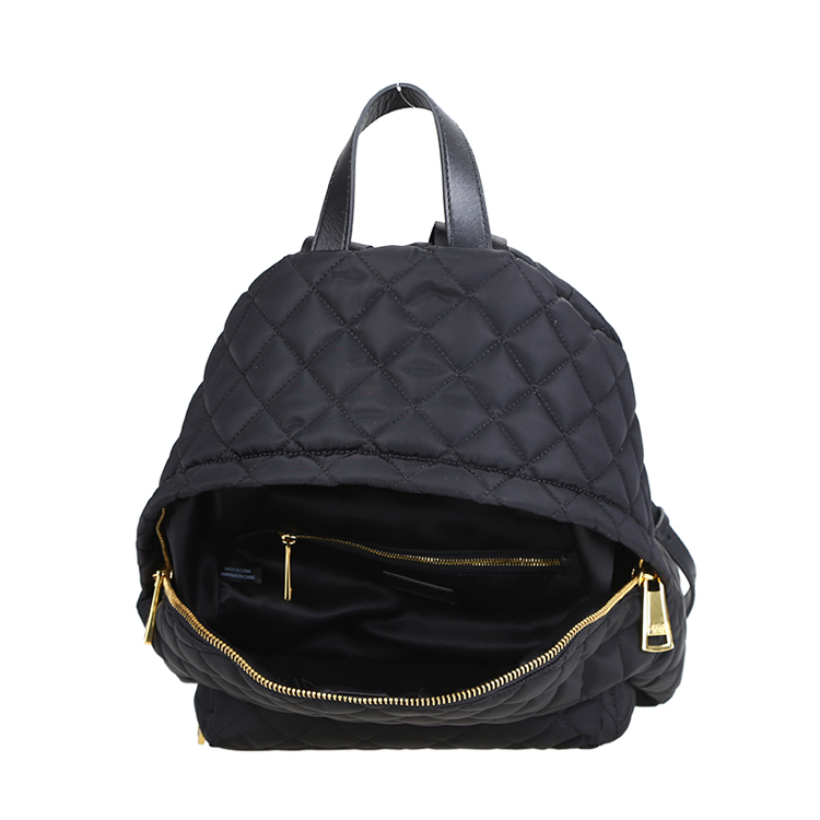 MOSCHINO/莫斯奇诺 女士菱格尼龙双肩包 7607 黑色
