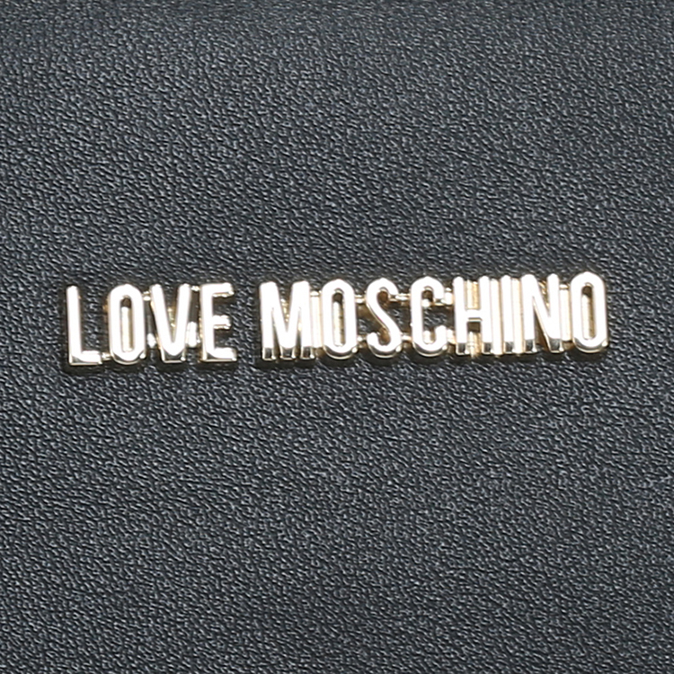 LOVE MOSCHINO/莫斯奇诺 女士聚氨酯纤维抽带手拎包 JC4283PP01 黑色