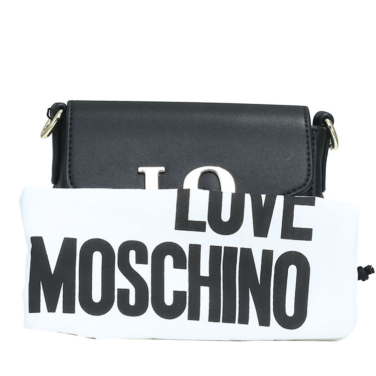 LOVE MOSCHINO/莫斯奇诺 女士聚氨酯纤维斜挎小包 JC4289PP01 黑色