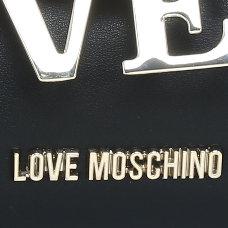 LOVE MOSCHINO/莫斯奇诺 女士聚氨酯纤维斜挎小包 JC4289PP01 黑色