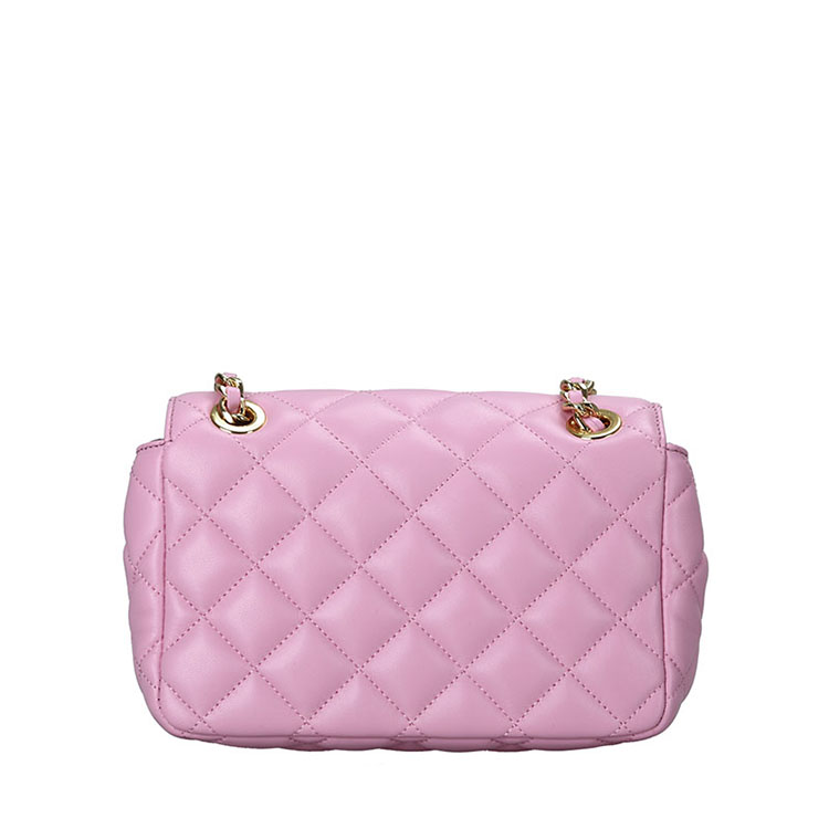 MOSCHINO/莫斯奇诺 女士小号羊皮链条单肩包 7493 粉色