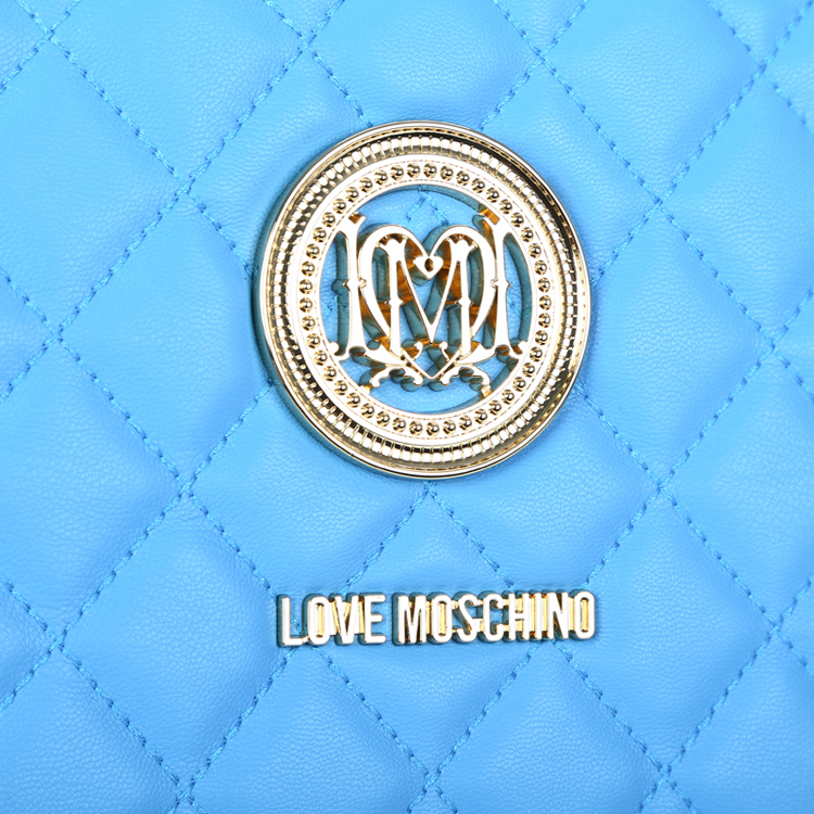 LOVE MOSCHINO/莫斯奇诺 女士半链条聚氨酯纤维单肩包 JC4215PP01 湖蓝
