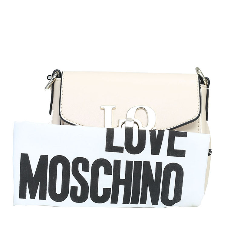 LOVE MOSCHINO/莫斯奇诺 女士聚氨酯纤维斜挎小包 JC4289PP01 象牙白