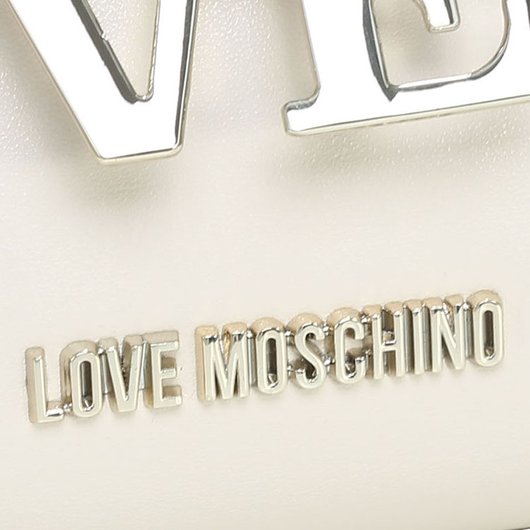 LOVE MOSCHINO/莫斯奇诺 女士聚氨酯纤维斜挎小包 JC4289PP01 象牙白