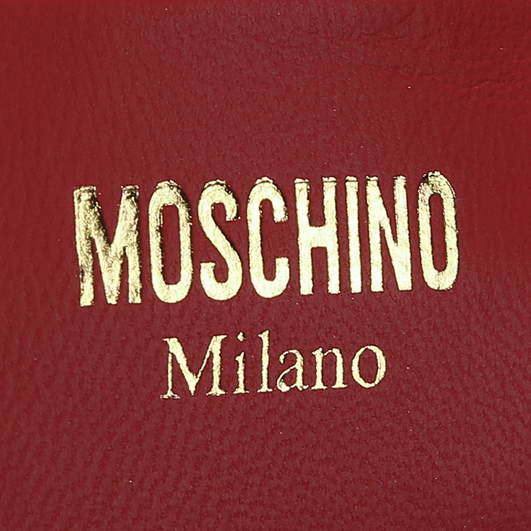 MOSCHINO/莫斯奇诺 女士羊皮链条单肩包 7419 红色