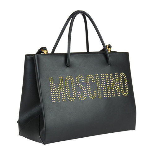 【包税】MOSCHINO/莫斯奇诺 女士 牛皮 铆钉logo 手提包 BR
