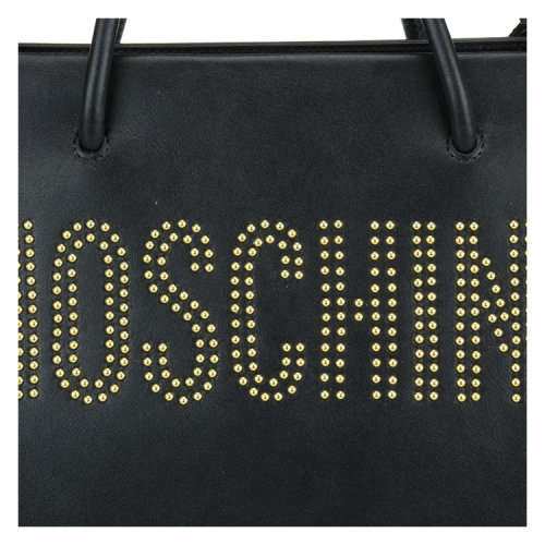 【包税】MOSCHINO/莫斯奇诺 女士 牛皮 铆钉logo 手提包 BR