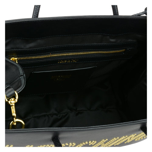 【包税】MOSCHINO/莫斯奇诺 女士 牛皮 铆钉logo 手提包 BR