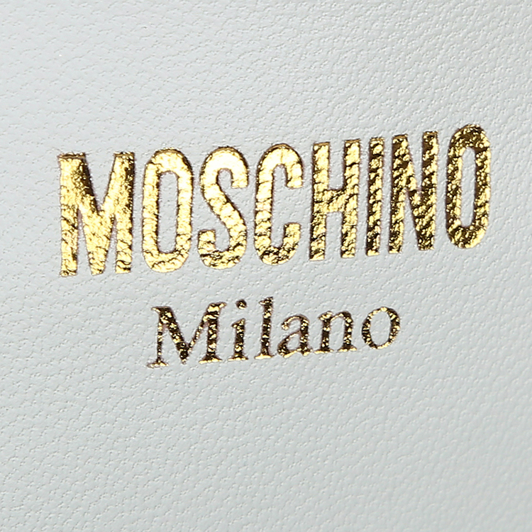 MOSCHINO/莫斯奇诺 女士羊皮链条单肩包 7419 白色