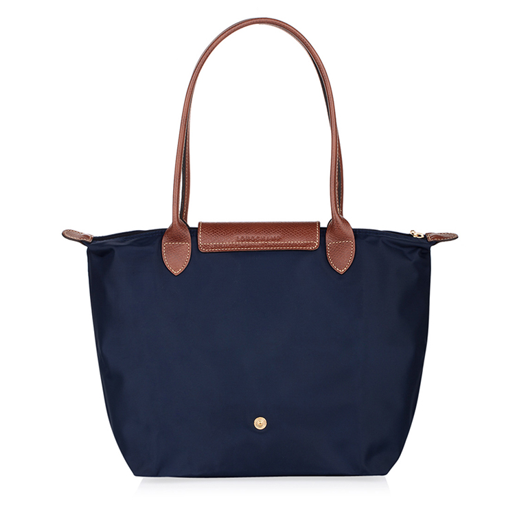 Longchamp/珑骧 海军蓝尼龙折叠 女士中号长柄饺子包 2605 手拎包 单肩包