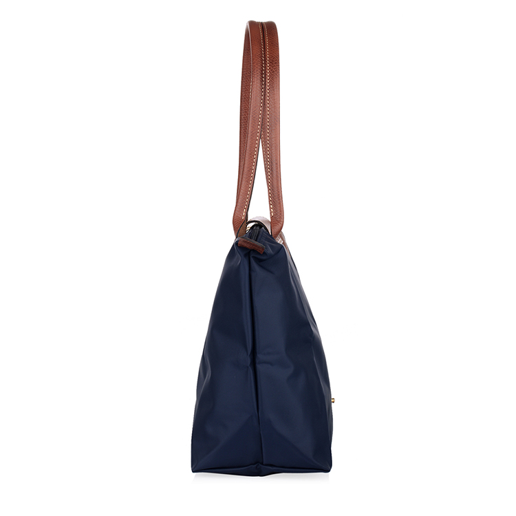 Longchamp/珑骧 海军蓝尼龙折叠 女士中号长柄饺子包 2605 手拎包 单肩包