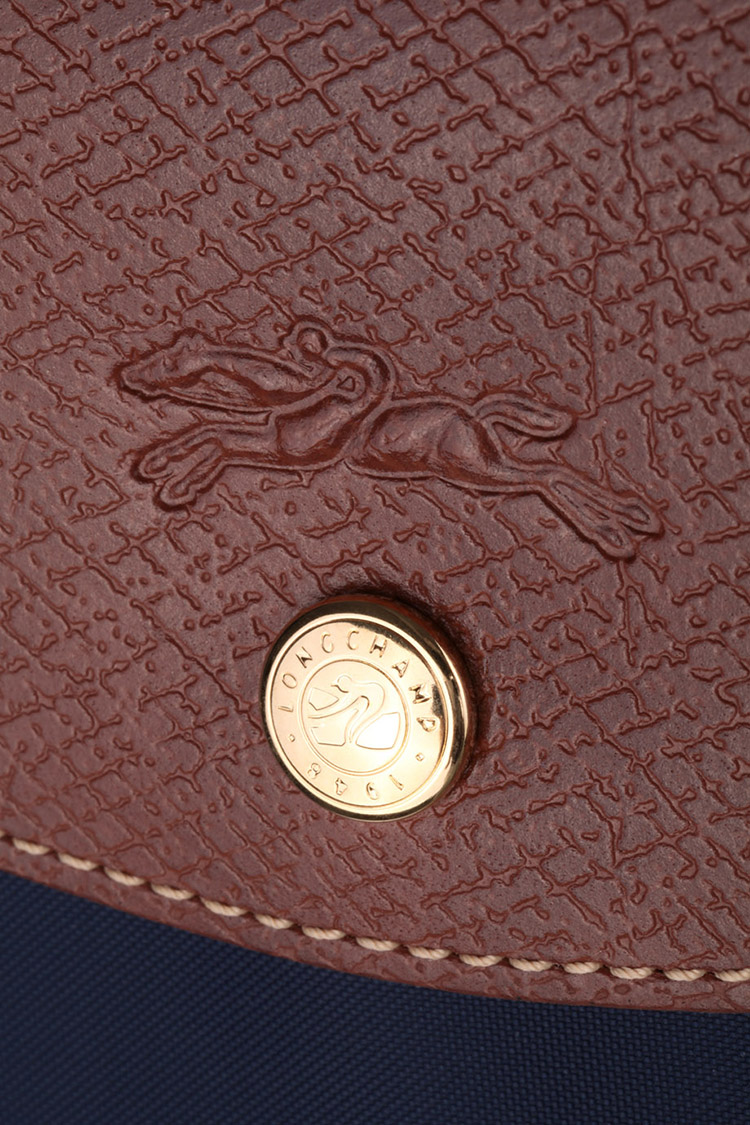 Longchamp/珑骧 海军蓝尼龙折叠 女士中号长柄饺子包 2605 手拎包 单肩包