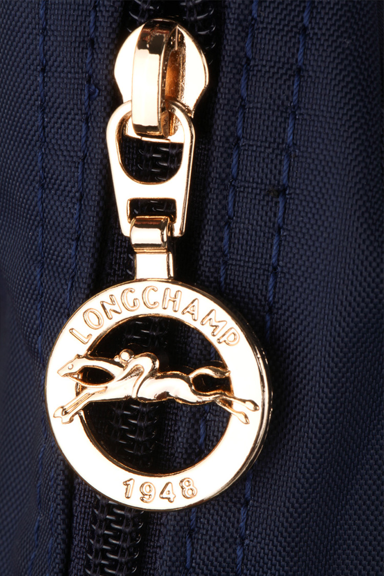 Longchamp/珑骧 海军蓝尼龙折叠 女士中号长柄饺子包 2605 手拎包 单肩包