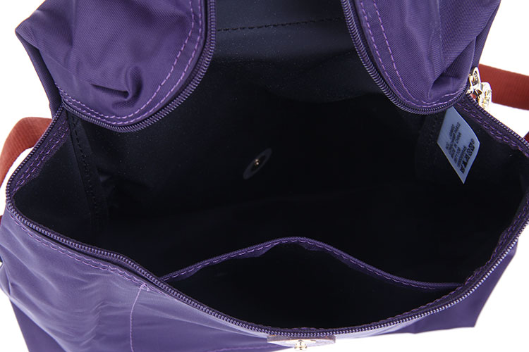 LONGCHANMP 珑骧 女士尼龙折叠 双肩背 1699 深紫色