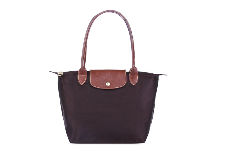 Longchamp/珑骧 女士尼龙折叠 手拎包 中号 2605 巧克力