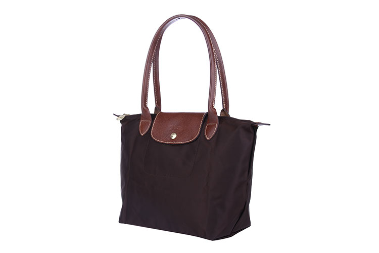 Longchamp/珑骧 女士尼龙折叠 手拎包 中号 2605 巧克力