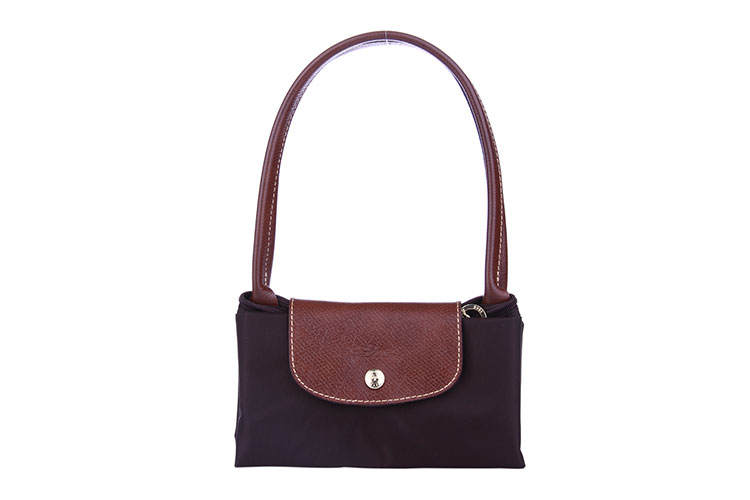 Longchamp/珑骧 女士尼龙折叠 手拎包 中号 2605 巧克力