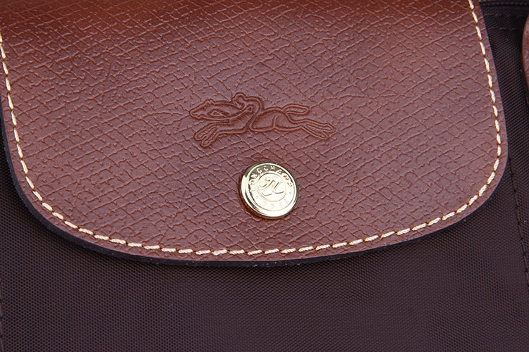 Longchamp/珑骧 女士尼龙折叠 手拎包 中号 2605 巧克力