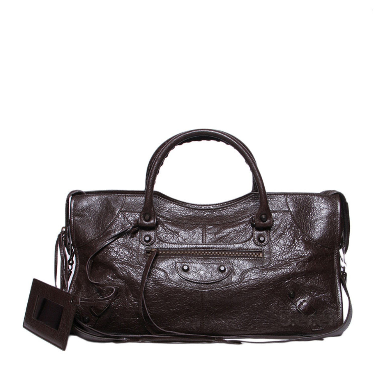【包邮包税】Balenciaga/巴黎世家 女士纯色羊皮中号提挎两用包 168028 D94JT 2065