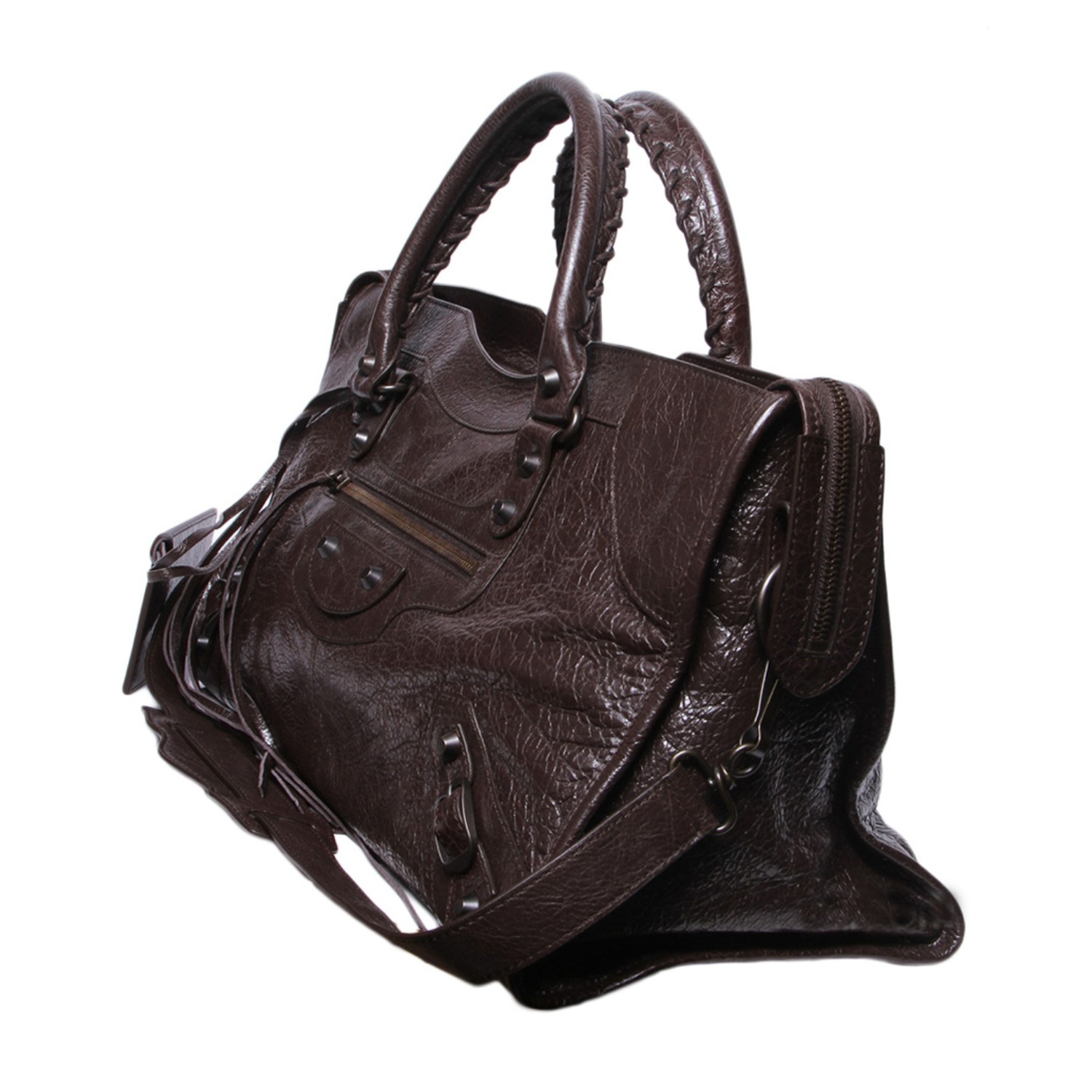 【包邮包税】Balenciaga/巴黎世家 女士纯色羊皮中号提挎两用包 168028 D94JT 2065