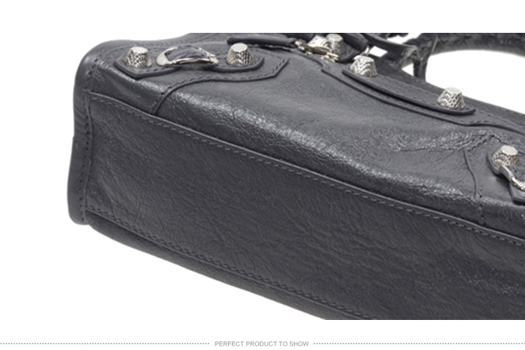 Balenciaga/巴黎世家 女士灰色羊皮机车手提包 #309544 D94JN 1160