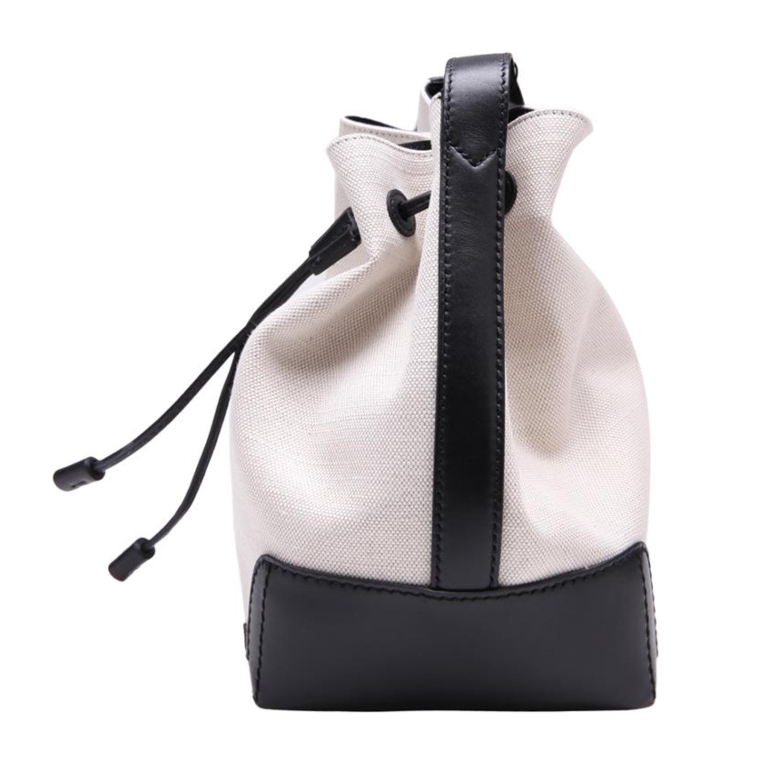 【包邮包税】Balenciaga/巴黎世家 女士米白色帆布配皮单肩斜挎水桶包Backpacks 409000 AQ37N 1080