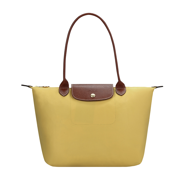Longchamp/珑骧 女士长柄尼龙折叠包 2605 咖喱色