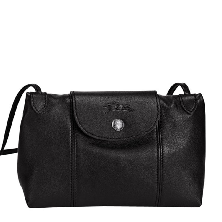 Longchamp/珑骧 女士小羊皮斜挎包 1061 黑色
