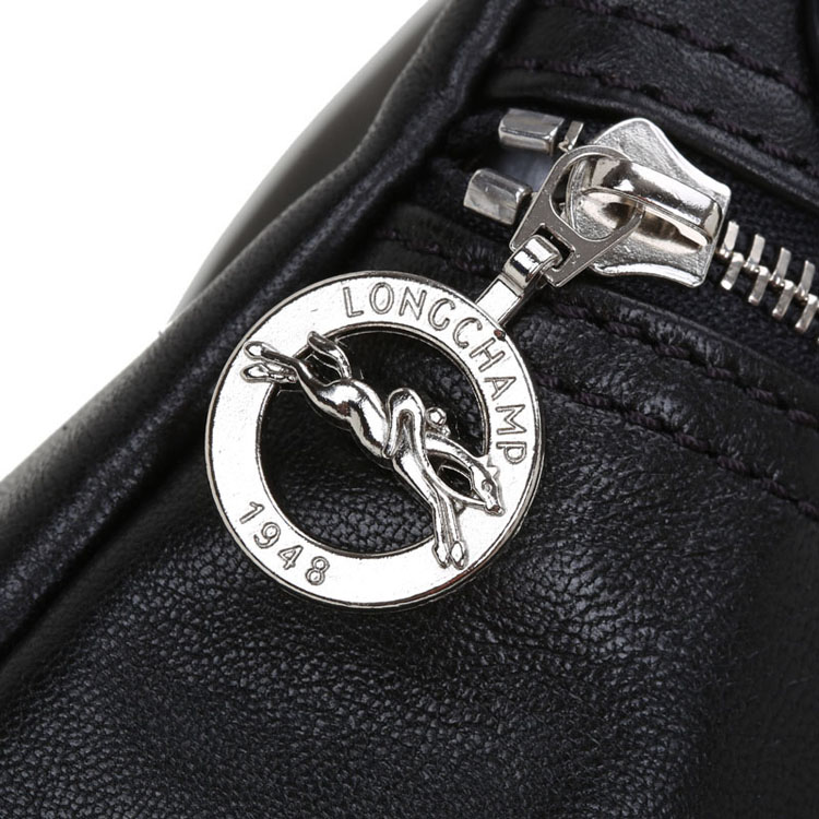 Longchamp/珑骧 女士小羊皮斜挎包 1061 黑色