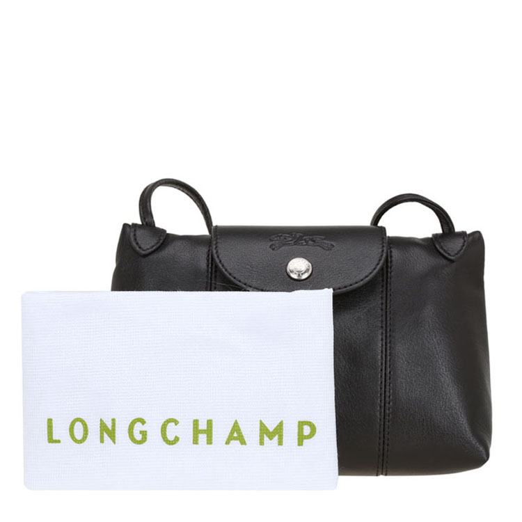 Longchamp/珑骧 女士小羊皮斜挎包 1061 黑色