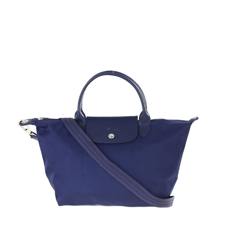 Longchamp/珑骧 女士短柄厚款尼龙手提包单肩包 1512 海蓝